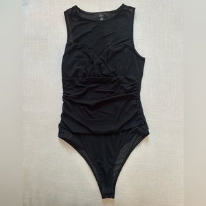 NWT Lulus Sheer Influence Black Mesh Bodysuit